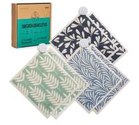 Harps&Seb Swedish Dishcloths for Kitchen - 6 Pack, Reusable Paper Towels with Clips, Super Absorbent Washable Non-Scratch Swedish Dish Towels, No Odor, Biodegradable
