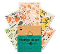 Harps&Seb Swedish Dishcloths for Kitchen Dish Towels - 5 Pack, Non-Scratch Reusable Paper Towels, Super Absorbent Washable Swedish Dish Cloths, No Odor, Biodegradable, Fruit Design