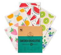 Harps&Seb Swedish Dishcloths for Kitchen Dish Towels - 5 Pack, Non-Scratch Reusable Paper Towels, Super Absorbent Washable Swedish Dish Cloths, No Odor, Biodegradable,Summer Design
