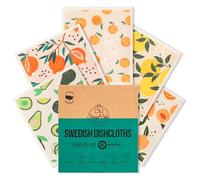 Harps&Seb Swedish Dishcloths for Kitchen Dish Towels - 5 Pack, Non-Scratch Reusable Paper Towels, Super Absorbent Washable Swedish Dish Cloths, No Odor, Biodegradable, Fruit Design