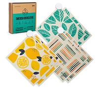 Harps&Seb Wiederverwendbare schwedische Geschirrtücher für die Küche,Super saugfähige, kratzfeste Zellulose & Baumwolle Geschirrtuch-Set,6 Stück