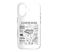 Harpsichord Player Vintage Patent Keyboard Music Instrument Case for iPhone 17