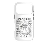 Harpsichord Player Vintage Patent Keyboard Music Instrument Case for iPhone 17 Pro