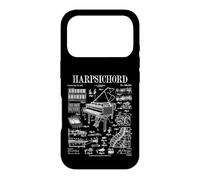 Harpsichord Player Vintage Patent Keyboard Music Instrument Case for iPhone 17 Pro