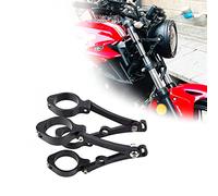 HARPUOU Aluminum Alloy Motorcycle Headlight Bracket 42-46mm Black Headlamp CNC Fork Tube Side Mount Bracket for Most Motorbikes