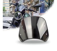 HARPUOU Universal Motorcycle Windshield Wind Deflector Windscreen Front Flyscreen with Mount for Motorbike 5"-7" LED Headlight