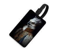 Harpy Eagle Dressed As Gentleman Luggage Tag Travel Bag Suitcase Baggage Name Tags