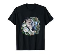Harpy Eagle with White Moonflowers and Pine T-Shirt