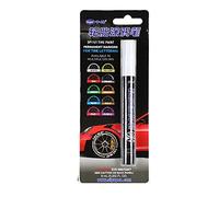 HARR Permanent Marker Pen Double Head Car Tire Paint Pen Colorful Waterproof Rubber Metal Fill Paint Pens for Vehicle Motorcycle Tyre Glass Wood, White(f)