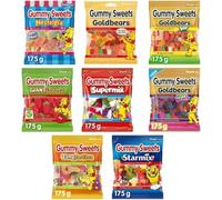 Harribo Mixed Gummy Sweets Any 4 Pack, 175g Each | Any 4 Assorted Haribo Share Size Gummy Sweets