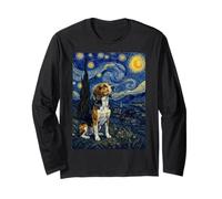 Harrier Dog Van Gogh Starry Night Long Sleeve T-Shirt