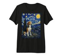 Harrier Dog Van Gogh Starry Night Premium T-Shirt