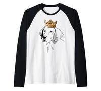 Harrier Dog Wearing Crown Raglan Baseball Tee