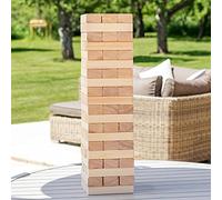 Harrier Luxury Giant Outdoor Tumble Tower Game [5FT] | 60 Premium Pine Wood Blocks, Smooth Finish, Ideal for Garden & Family Fun | Deluxe Carry Bag Included