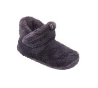 Harriet 100% Recycled High Density Faux Fur Slipper Boot in Ink