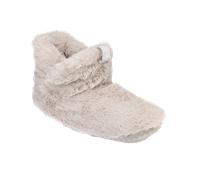 Harriet 100% Recycled High Density Faux Fur Slipper Boot in Trace Grey