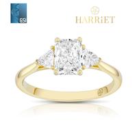 Harriet 14ct Yellow Gold Radiant Trilogy 1.25ct Lab Grown Diamond Ring