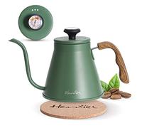 Harriet Gooseneck Kettle, 37oz Pour Over Kettle Stove Top, Coffee kettle with Thermometer, Stainless Steel Kettle with 3-Layer Base, Anti-Hot Handle, for Drip Coffee & Tea