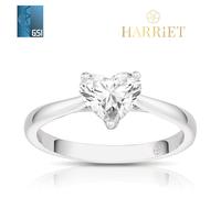 Harriet Platinum Heart Solitaire 1ct Lab Grown Diamond Ring