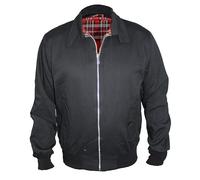 Harrington Jacket Classic/Retro/Mod/Scooter by SKYTEXUK, 10 colours, sizes XS - 5XL (6XL, Black)