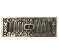 Harrington Marley Aluminium Victorian Style Air Brick Cover Sliding Vent Ornate/Decorative Antique Brass Finish
