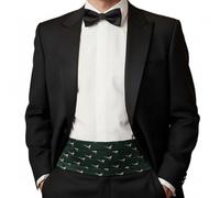 Harrington Marley Green Pheasant Dinner Suit Cummerbund, Mens Formal Cummberbund, Shooting Gift idea, Hunt Ball Formal Wear, Country Clay Pigeon Rifle Gift For Him
