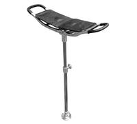 Harrington Marley Shooting Stick, Folding Soft Seat Height Adjustable Hunting Chair with Black Leather Seat
