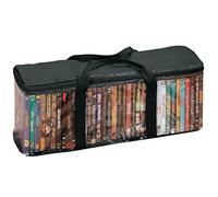 Harrington Marley UK Seller | Portable DVD Storage Bag, Disc CD Case, Clear Cover with Zipper DVD Protective Dust Collection Holder/Organiser, Blu-Ray/PC/Xbox/PlayStation Games Strong Handles