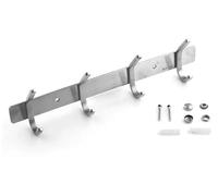 Harrington Marley UK Seller | Stainless Steel Wall Coat Hook Rack | 4 Hooks for Bathroom Door | Towel Rail, Kitchen, Dressing Gown Hanger