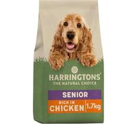 Harringtons Senior Complete Dry Dog Food Chicken & Rice 1.7kg (Pack of 4) - Made with All Natural Ingredients