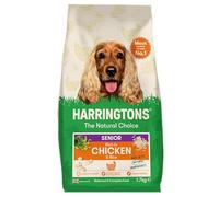Harringtons Senior Complete Dry Dog Food Chicken & Rice 1.7kg (Pack of 4) - Made with All Natural Ingredients