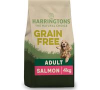 Harringtons Complete Grain Free Hypoallergenic Salmon & Sweet Potato Dry Adult Dog Food 4kg (Pack of 3) - Made with All Natural Ingredients