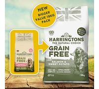 Harringtons Complete Grain Free Hypoallergenic Salmon & Sweet Potato Dry Dog Food 18kg - Made with All Natural Ingredients