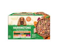Harringtons Complete Wet Tray Grain Free Hypoallergenic Adult Dog Food Mixed Bumper Pack 16x400g - Chicken, Salmon, Turkey & Duck - Made with All Natural Ingredients, Packaging May Vary