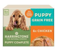 Harringtons Complete Wet Tray Grain Free Hypoallergenic Puppy Food 6x380g - Chicken - Made with All Natural Ingredients