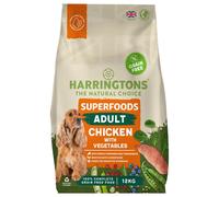 Harringtons Superfoods Complete Grain Free Hypoallergenic Chicken with Veg Dry Adult Dog Food 12kg - Made with All Natural Ingredients