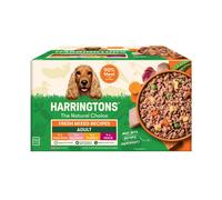 Harringtons Complete Wet Tray Grain Free Hypoallergenic Adult Dog Food Mixed Bumper Pack 16x400g - Chicken, Salmon, Turkey & Duck - Made with All Natural Ingredients, Packaging May Vary