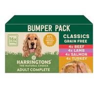 Harringtons Grain Free Adult Mixed Flavour Wet Dog Food Classics Pack - 16x400g