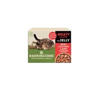 Harringtons Grain Free Meat Selection in Jelly Wet Cat Food 72x85g, Beef, Chicken, Lamb & Turkey