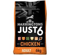 Harringtons Just 6 Complete Grain Free Hypoallergenic Chicken & Veg Dry Adult Dog Food 6kg - With Added Fresh Baked Bites