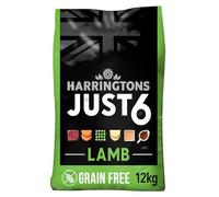 Harringtons Just 6 Complete Grain Free Hypoallergenic Lamb & Veg Dry Adult Dog Food 12kg - With Added Fresh Baked Bites