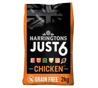 Harringtons Just 6 Complete Grain Free Hypoallergenic Chicken & Veg Dry Adult Dog Food 2kg (Pack of 4) - With Added Fresh Baked Bites