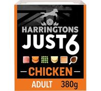 Harringtons Just 6 Complete Grain Free Hypoallergenic Chicken & Veg Wet Adult Dog Food 380g (Pack of 8) - In A Tasty Gravy