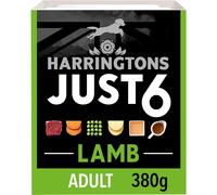 Harringtons Just 6 Complete Grain Free Hypoallergenic Lamb & Veg Wet Adult Dog Food 380g (Pack of 8) - In A Tasty Gravy