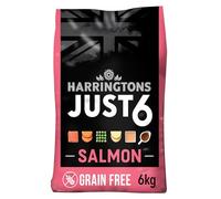 Harringtons Just 6 Complete Grain Free Hypoallergenic Salmon & Veg Dry Adult Dog Food 6kg - With Added Fresh Baked Bites