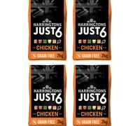 Harringtons Just 6 Complete Grain Free Hypoallergenic Chicken & Veg Dry Adult Dog Food 2kg (Pack of 4) - With Added Fresh Baked Bites