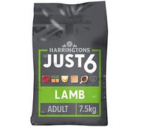 Harringtons Just 6 Slow Baked Complete Grain Free Lamb and Pea Dry Dog Food, 7.5kg