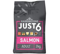 Harringtons Just 6 Slow Baked Complete Grain Free Salmon and Sweet Potato Dry Dog Food, 2kg, Pack of 4