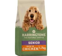 Harringtons Senior Complete Dry Dog Food Chicken & Rice 1.7kg (Pack of 4) - Made with All Natural Ingredients
