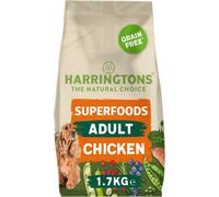 Harringtons Superfoods Complete Grain Free Hypoallergenic Chicken with Veg Dry Adult Dog Food 1.7kg (Pack of 4) - Made with All Natural Ingredients